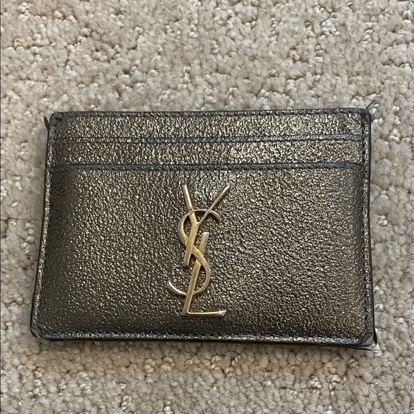 Saint Laurent Metallic Card Holder - Picture 1 of 4